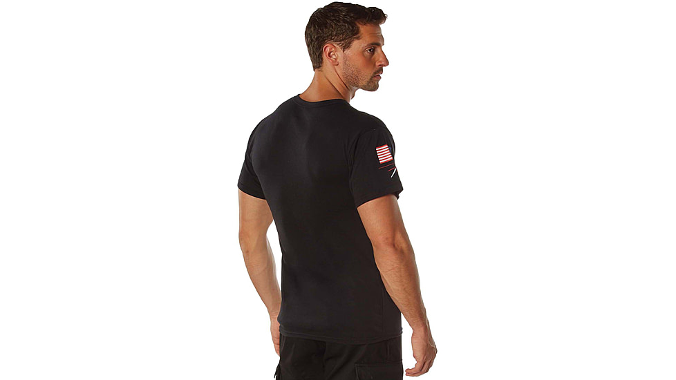 Rothco Freedom &amp; Liberty Patriotic T-Shirt, Black, Small, 18125-Black-S