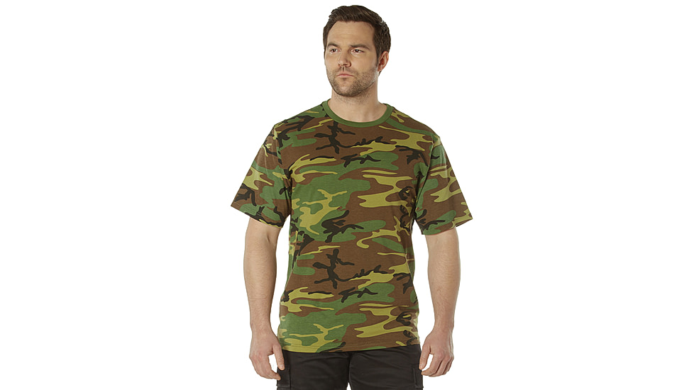 Rothco Full Comfort Fit T-Shirt, Woodland Camo, Extra Large, 84215-WoodlandCamo-XL