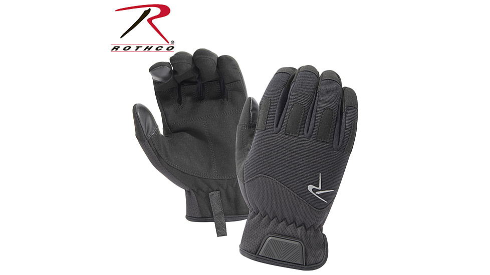Rothco Rapid Fit Duty Gloves, Black, Extra Small, 34690-Black-XS