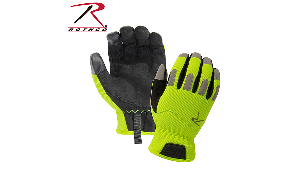 Rothco Rapid Fit Duty Gloves, Safety Green, Extra Small, 34691-SafetyGreen-XS