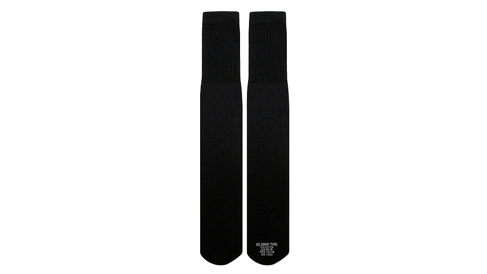 Rothco G.I. Style Tube Socks, Black, 6180-Black
