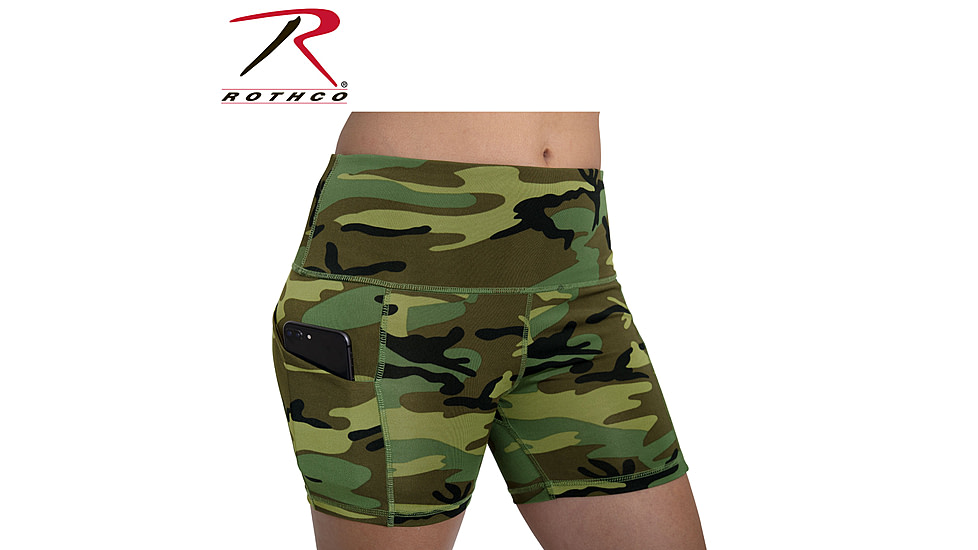 Rothco Workout Performance Legging Shorts - Women's, Camo, Extra Small, 4980-XS