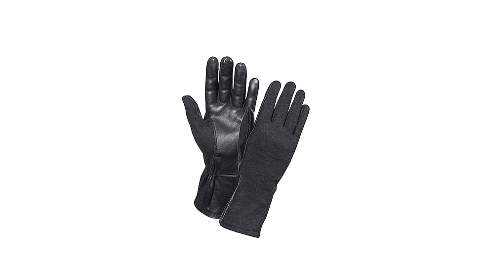 Rothco G.I. Type Flame &amp; Heat Resistant Flight Gloves, Black, 8, 3457-Black-8