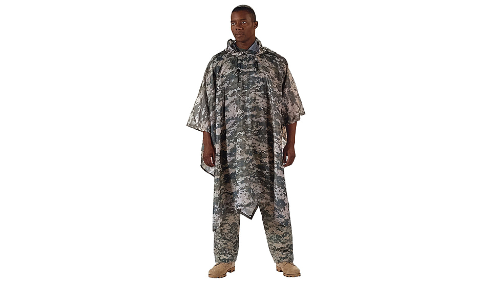 Rothco G.I. Type Military Rip-Stop Poncho, ACU Digital Camo, 4658-ACUDigitalCamo