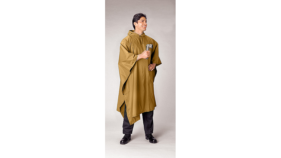 Rothco G.I. Type Military Rip-Stop Poncho, Coyote Brown, 4938-CoyoteBrown