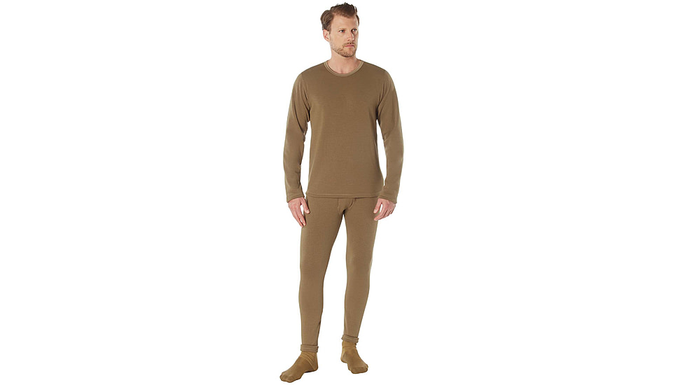 Rothco Gen III Level II Underwear Crew Top - Mens, Coyote Brown, Small, 69140-AR670-1CoyoteBrown-S
