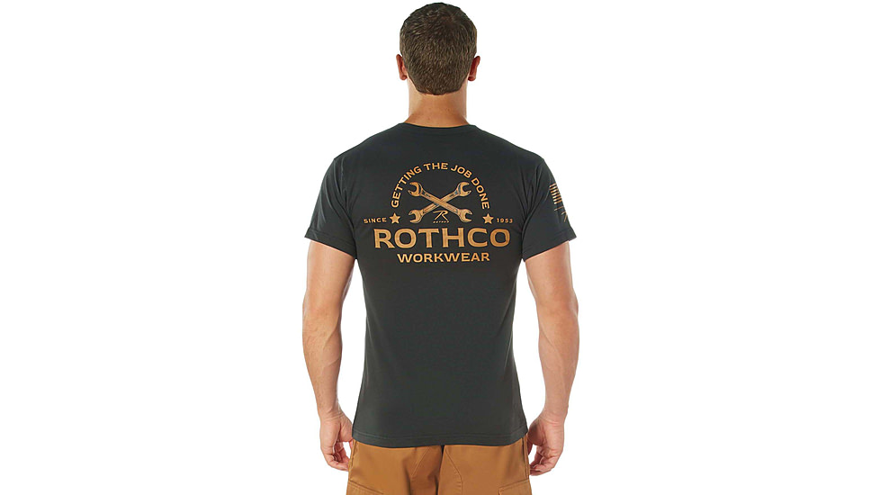 Rothco Getting The Job Done T-Shirt, Black, S, 11350-Black-S