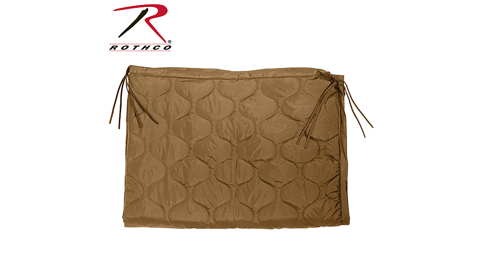 Rothco GI Type Rip-Stop Poncho Liner With Zipper, Coyote Brown, 88477-CoyoteBrown