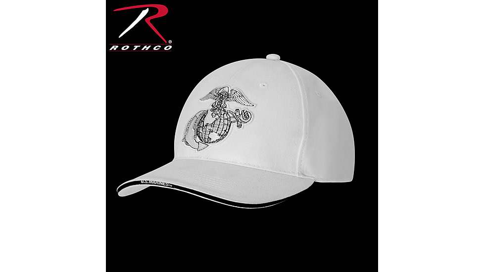 Rothco Globe &amp; Anchor Low Profile Cap, White, 3613-White