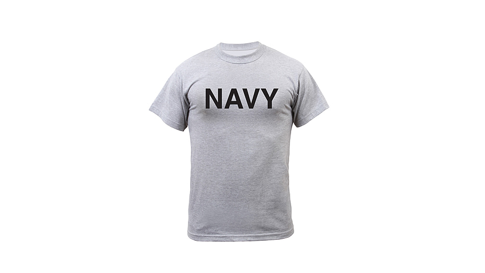 Rothco Grey Physical Training T-Shirt, Small, 60010-Navy-S