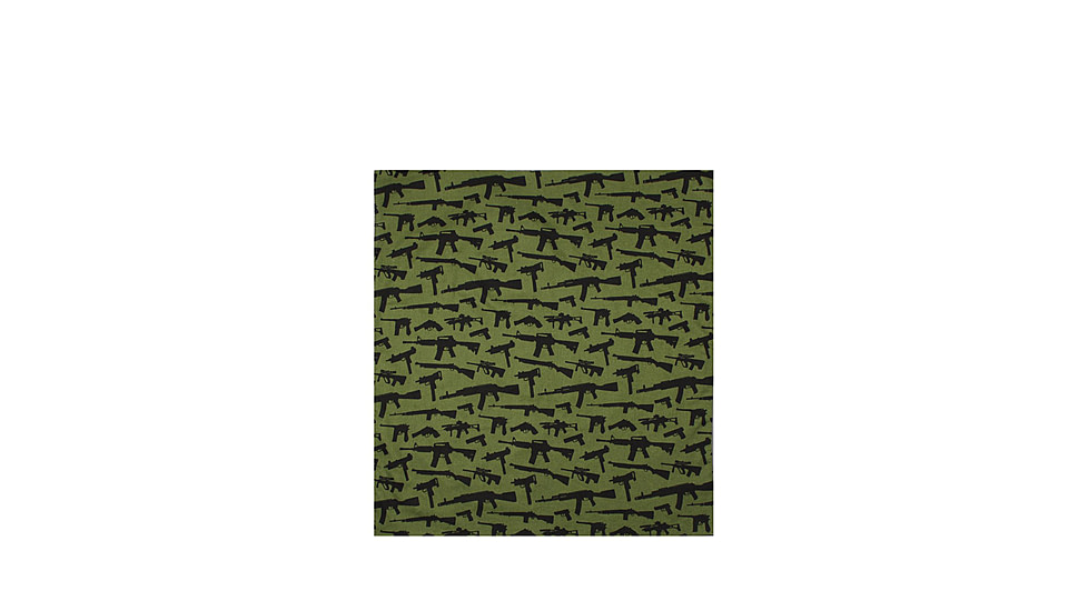 Rothco Gun Pattern Bandana, Olive Drab, 4099-OliveDrab