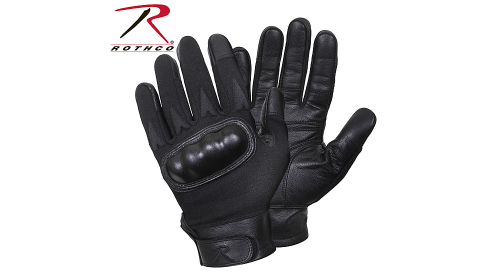 Rothco Hard Knuckle Cut and Fire Resistant Gloves, Black, Small, 2805-Black-S