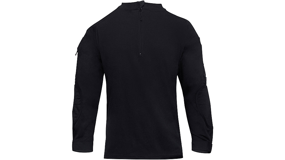 Rothco 1/4 Zip Tactical Airsoft Combat Shirt - Men's, Black, Small, 10216-Black-S