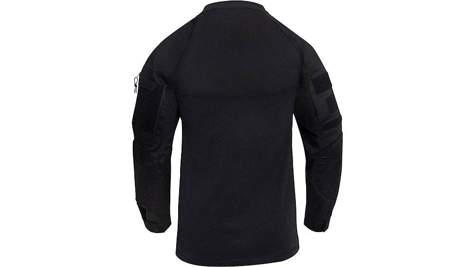 Rothco 1/4 Zip Tactical Airsoft Combat Shirt - Men's, Black, Small, 10216-Black-S