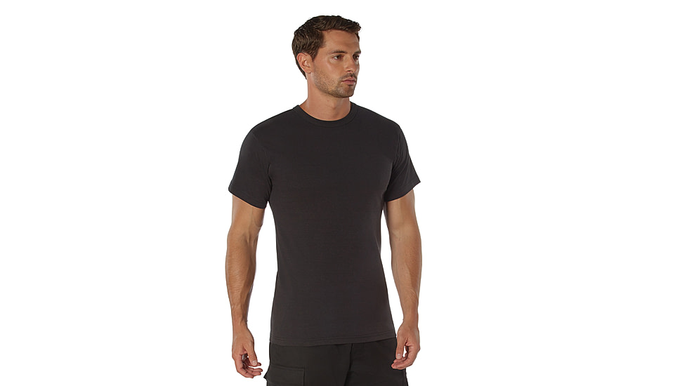 Rothco Heavyweight T-Shirt 5014, Black, M, 50175-Black-M