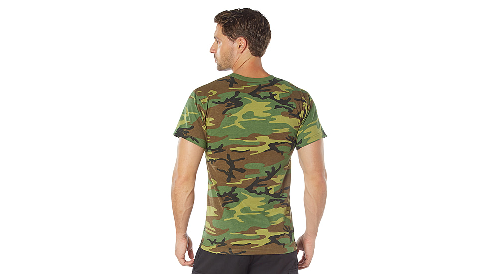 Rothco Heavyweight T-Shirt 5014, Woodland Camo, XL, 50195-WoodlandCamo-XL