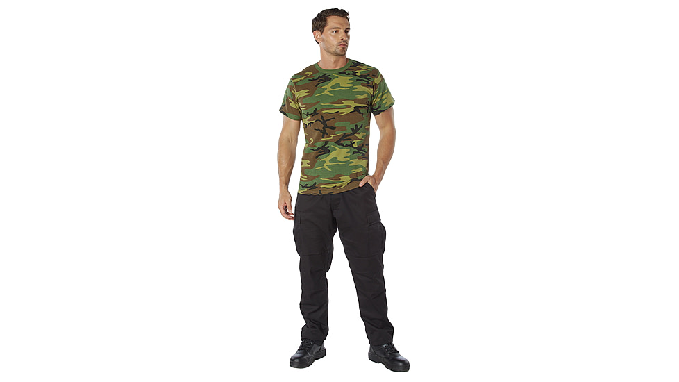 Rothco Heavyweight T-Shirt 5014, Woodland Camo, XL, 50195-WoodlandCamo-XL
