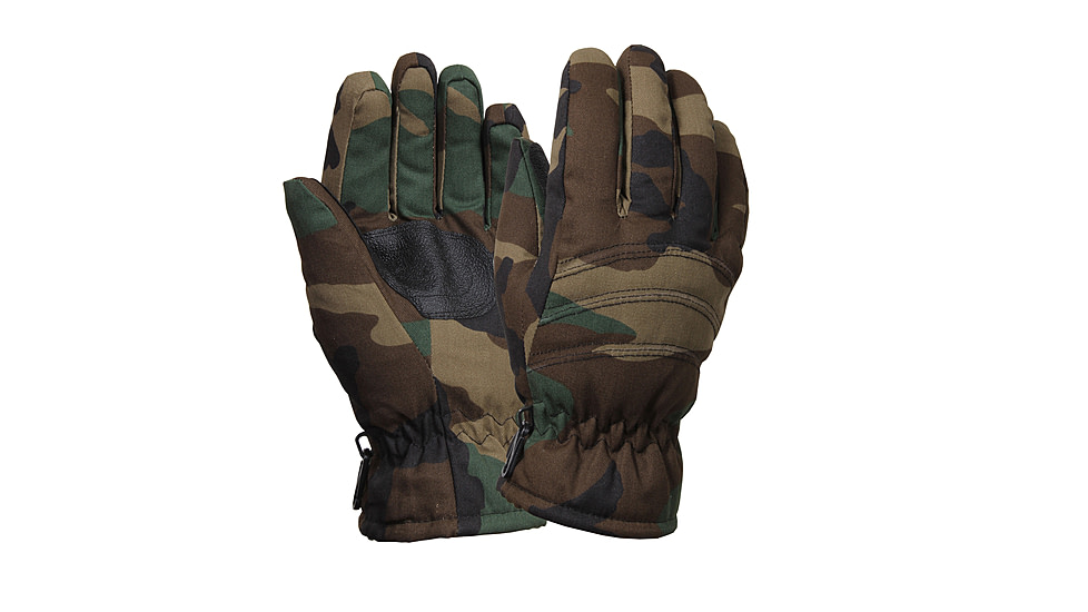 Rothco Insulated Hunting Gloves, Woodland Camo, Medium, 4944-428