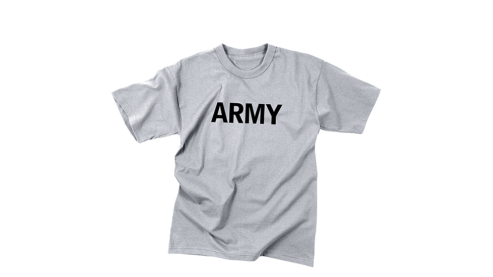 Rothco Kids Army Physical Training T-Shirt, Grey, Extra Small, 66080-Grey-XS