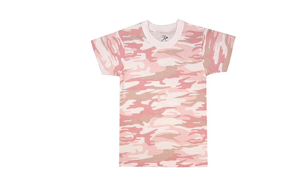 Rothco Kids Camo T-Shirts, Baby Pink Camo, Small, 6397-BabyPinkCamo-S