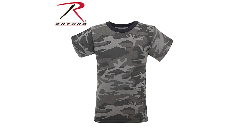 Rothco Kids Camo T-Shirts, Extra Small, Black Camo, 2174-BlackCamo-XS
