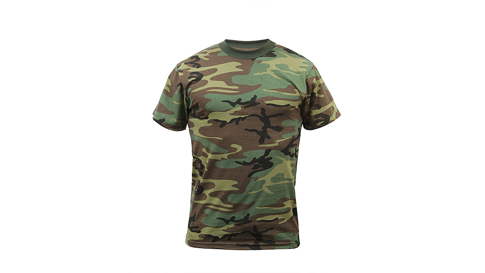Rothco Kids Camo T-Shirts, Woodland Camo, Extra Small, 6703-WoodlandCamo-XS