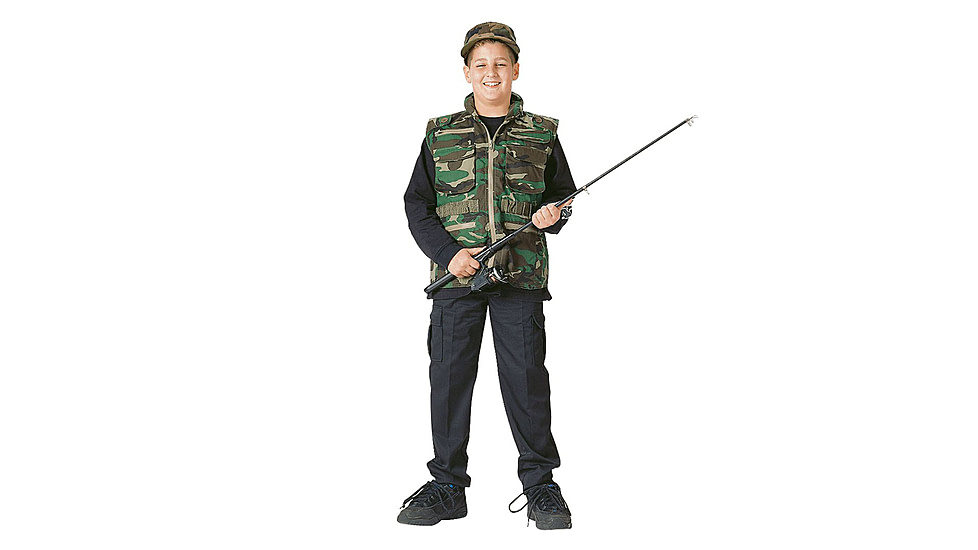 Rothco Ranger Vest - Kid's, Small, Woodland Camo, 8555-519