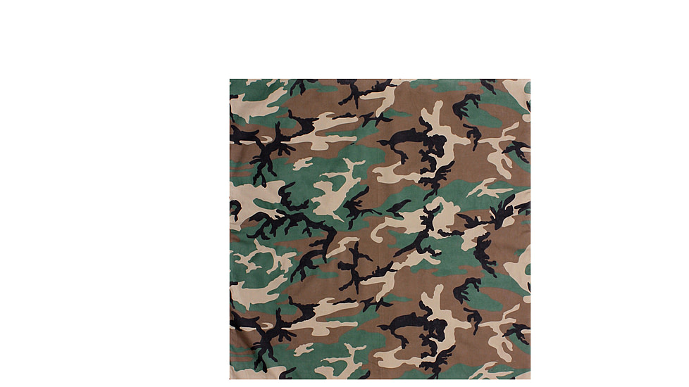 Rothco Large Camo Bandana, Woodland Camo, 4347-WoodlandCamo