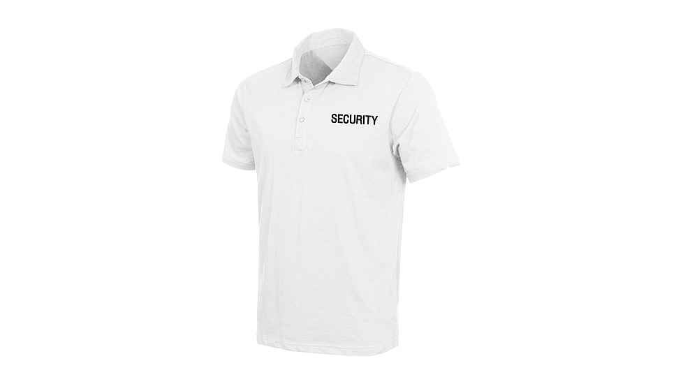 Rothco Moisture Wicking Public Safety Polo Shirt, XL, White W/ Black Lettering, 3211-WhiteWBlackLettering-XL