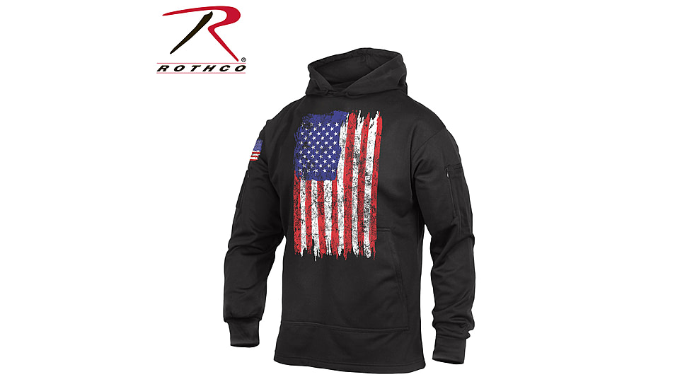 Rothco U.S. Flag Concealed Carry Hoodie - Men's, Red/White/Blue, 4XL, 41690-RedWhiteBlue-4XL