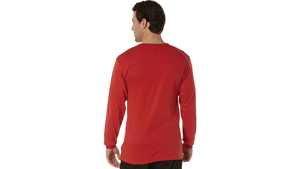 Rothco Long Sleeve R.E.D. Remember Everyone Deployed Athletic Fit T-Shirt - Mens, Red, Large, 11820-Red-L