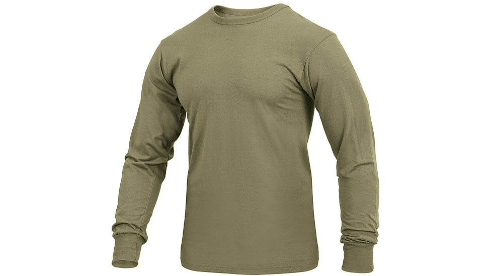 Rothco Long Sleeve Solid T-Shirt, AR 670-1 Coyote Brown, XL, 3727-AR670-1CoyoteBrown-XL