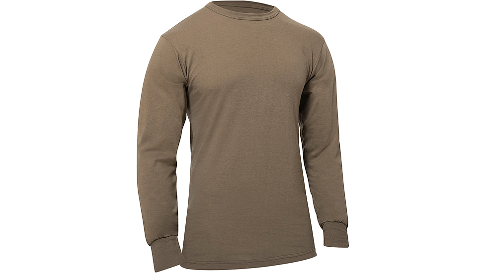 Rothco Long Sleeve Solid T-Shirt, Brown, Medium, 60217-Brown-M