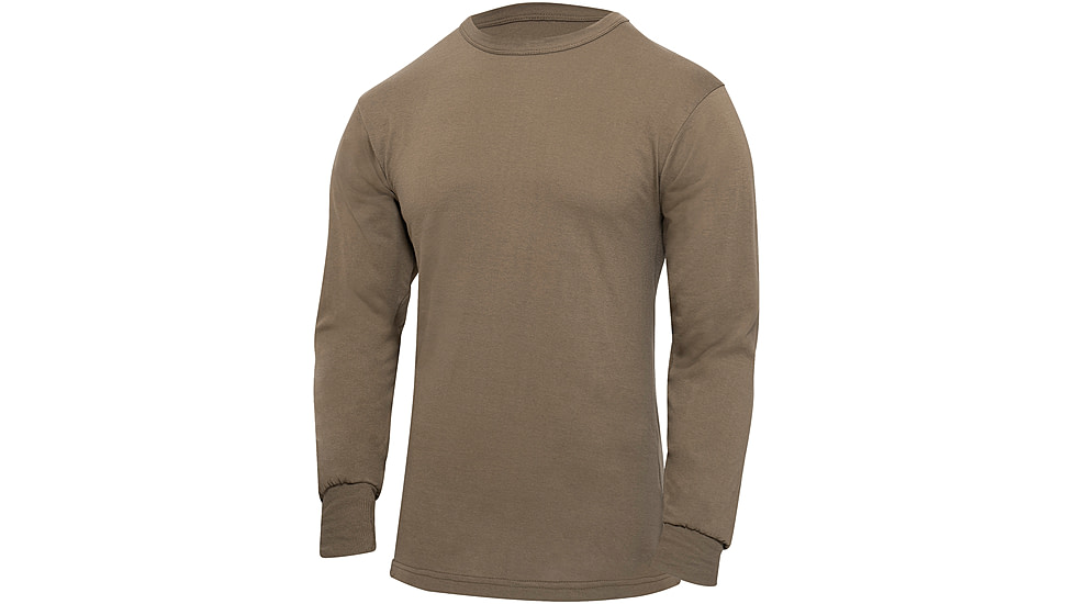 Rothco Long Sleeve Solid T-Shirt, Brown, Medium, 60217-Brown-M