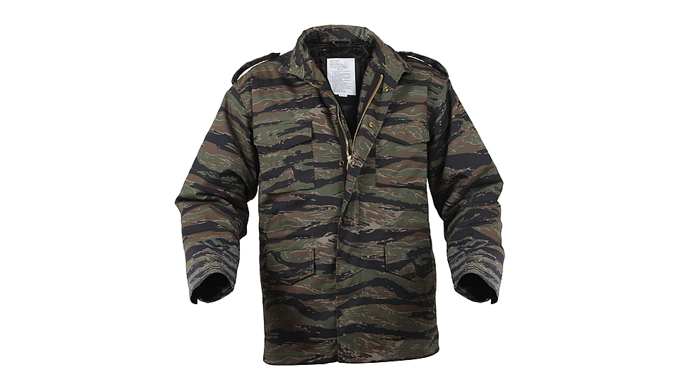 Rothco M-65 Camo Field Jacket, Tiger Stripe Camo, Small, 8713-TigerStripeCamo-S