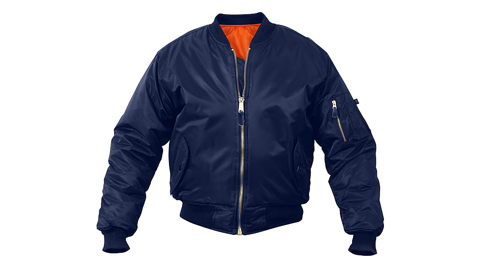 Rothco MA-1 Flight Jacket, Black, Extra Small, 7324-Black-XS