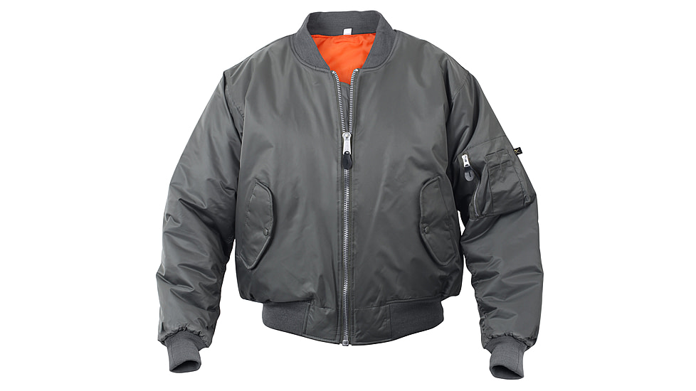 Rothco MA-1 Flight Jacket, Black, Extra Small, 7324-Black-XS