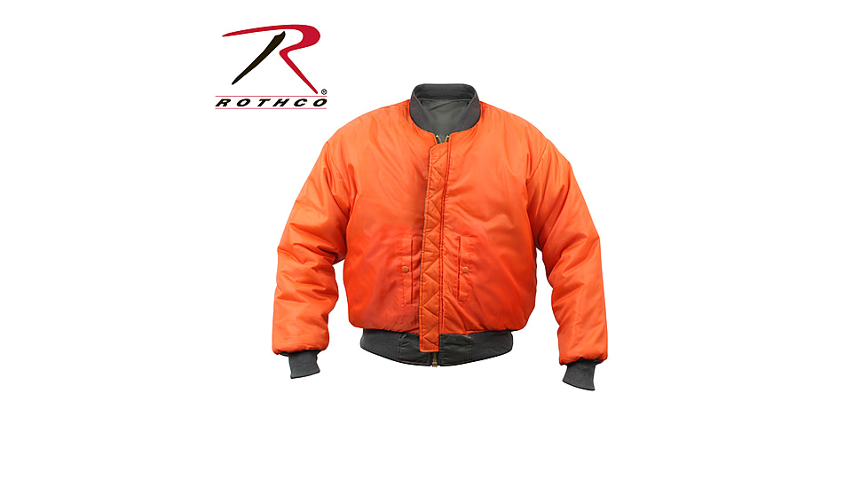 Rothco MA-1 Flight Jacket, Black, Extra Small, 7324-Black-XS