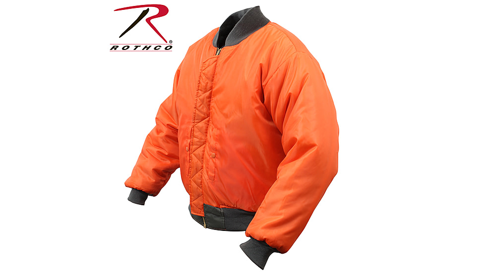 Rothco MA-1 Flight Jacket, Black, Extra Small, 7324-Black-XS