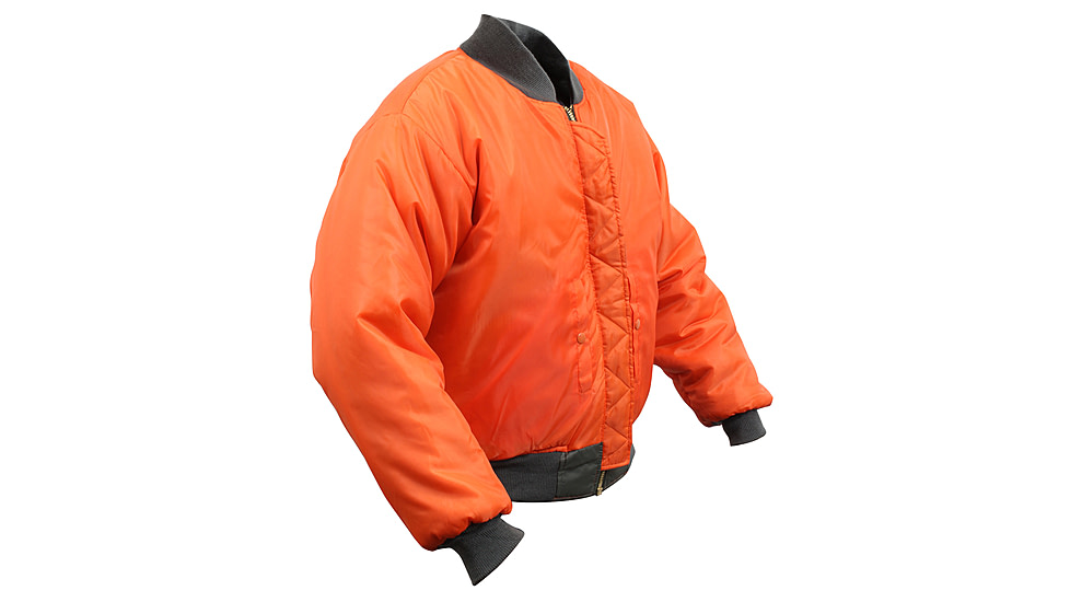 Rothco MA-1 Flight Jacket, Black, Extra Small, 7324-Black-XS