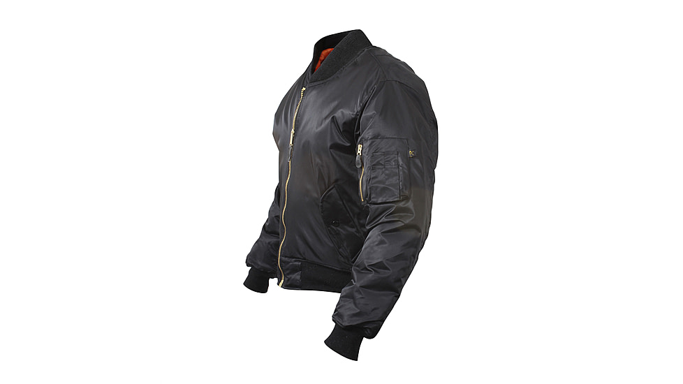 Rothco MA-1 Flight Jacket, Black, Extra Small, 7324-Black-XS