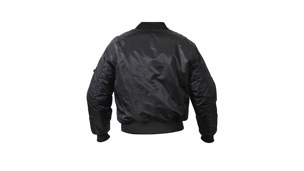 Rothco MA-1 Flight Jacket, Black, Extra Small, 7324-Black-XS