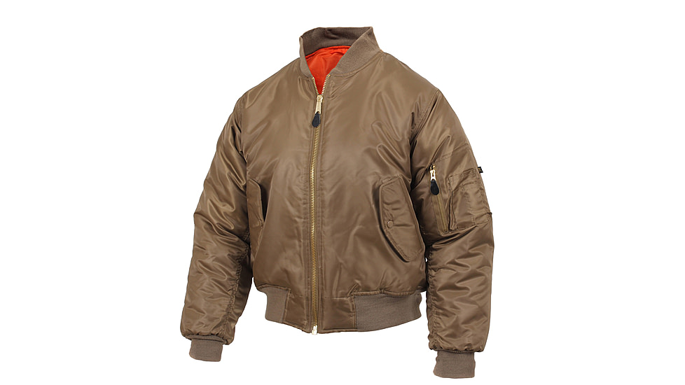 Rothco MA-1 Flight Jacket, Coyote Brown, Small, 7544-CoyoteBrown-S