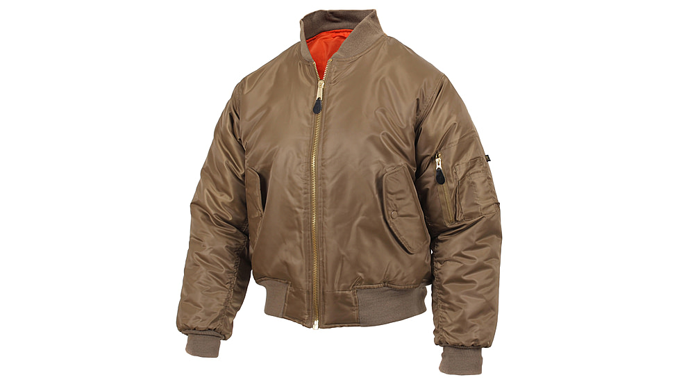 Rothco MA-1 Flight Jacket, Black, Extra Small, 7324-Black-XS