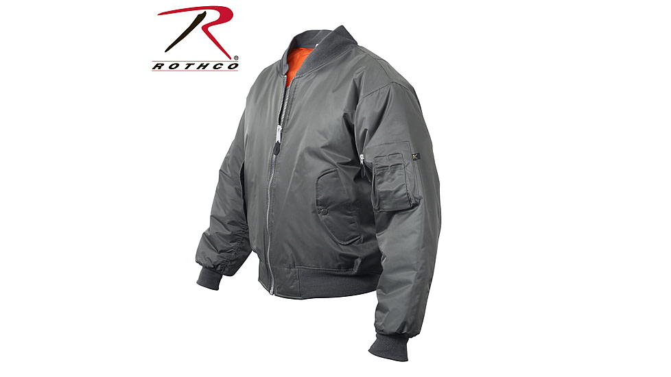 Rothco MA-1 Flight Jacket, Black, Extra Small, 7324-Black-XS