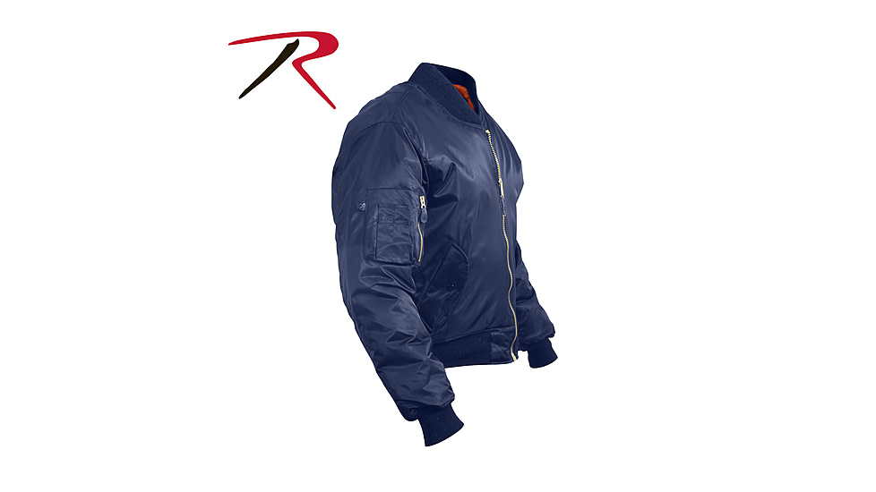 Rothco MA-1 Flight Jacket, Black, Extra Small, 7324-Black-XS