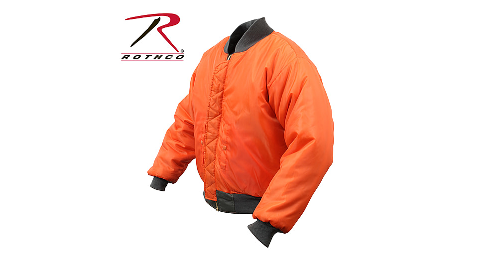 Rothco MA-1 Flight Jacket, Black, Extra Small, 7324-Black-XS