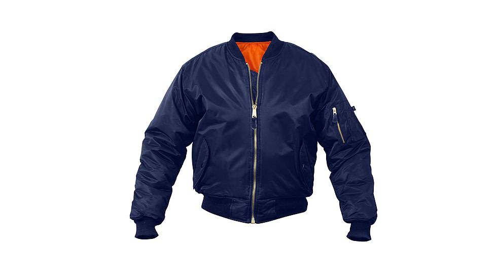 Rothco MA-1 Flight Jacket, Navy Blue, M, 7325-NavyBlue-M