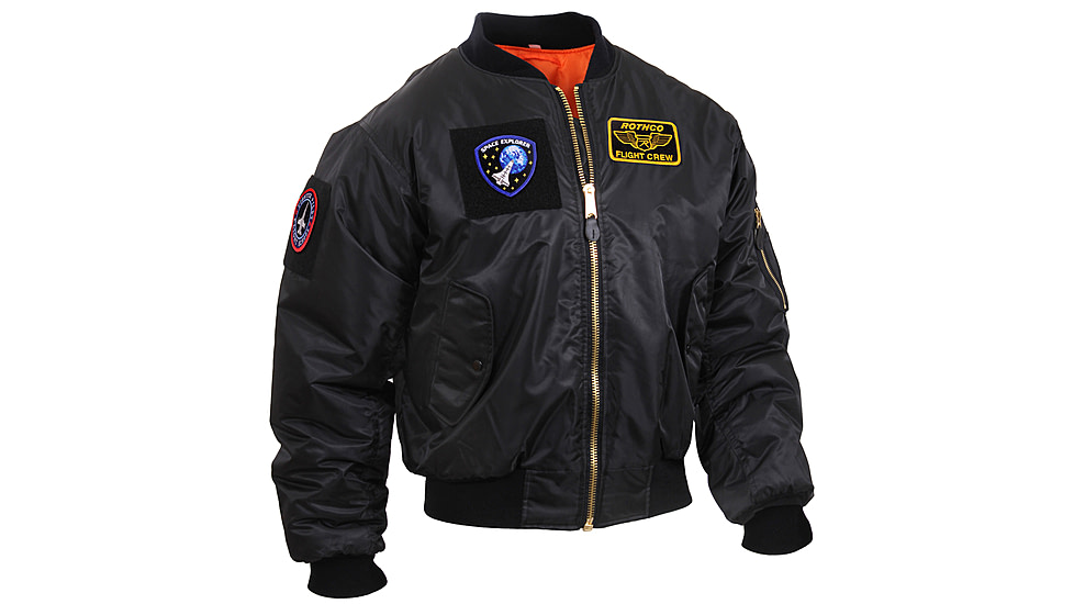 Rothco MA-1 Flight Jacket with Patches, Sage Green, Small, 7240-SageGreen-S