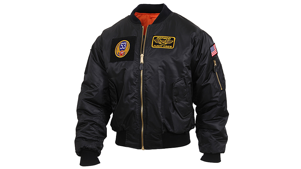 Rothco MA-1 Flight Jacket with Patches, Sage Green, Small, 7240-SageGreen-S